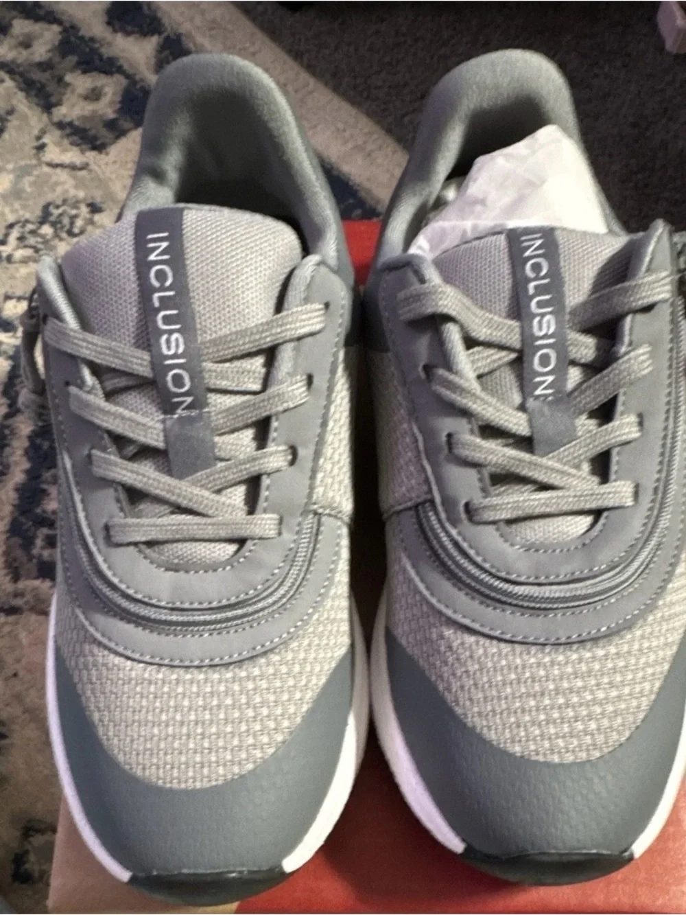 BILLY Footwear Sport Inclusion One Kids Grey Adaptive Sneaker Size US 3 NIB
